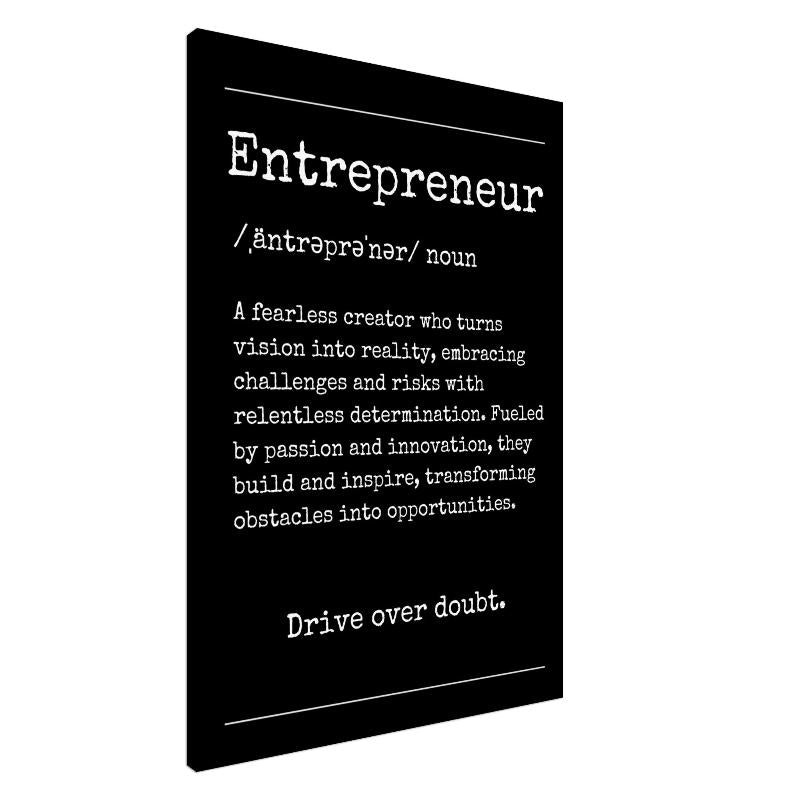 "Entrepreneur" Definition Wall Art |YourBoldEssence