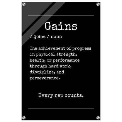 "Gains" Wall Decor | YourBoldEssence