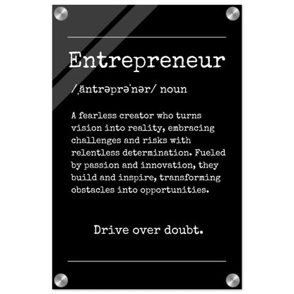 "Entrepreneur" Definition Wall Art |YourBoldEssence