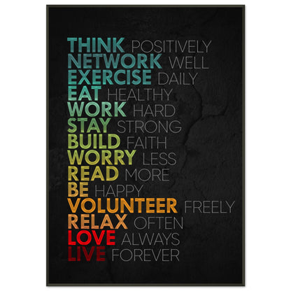 Positive Life Habits - Your Bold Essence | Motivational and Inspirational Canvas Wall Art Poster