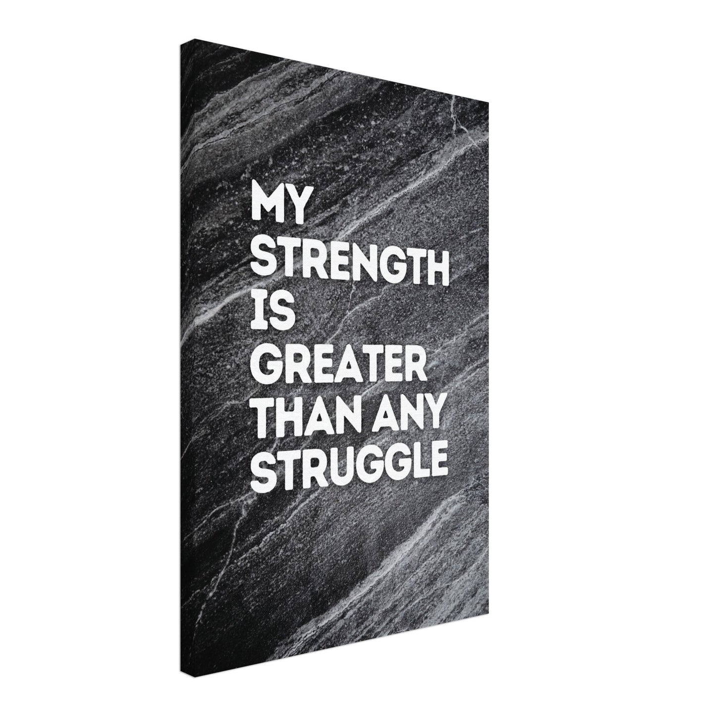 "My Strength Is Greater Than Any Struggle" Wall Art – Motivational Decor | YourBoldEssence