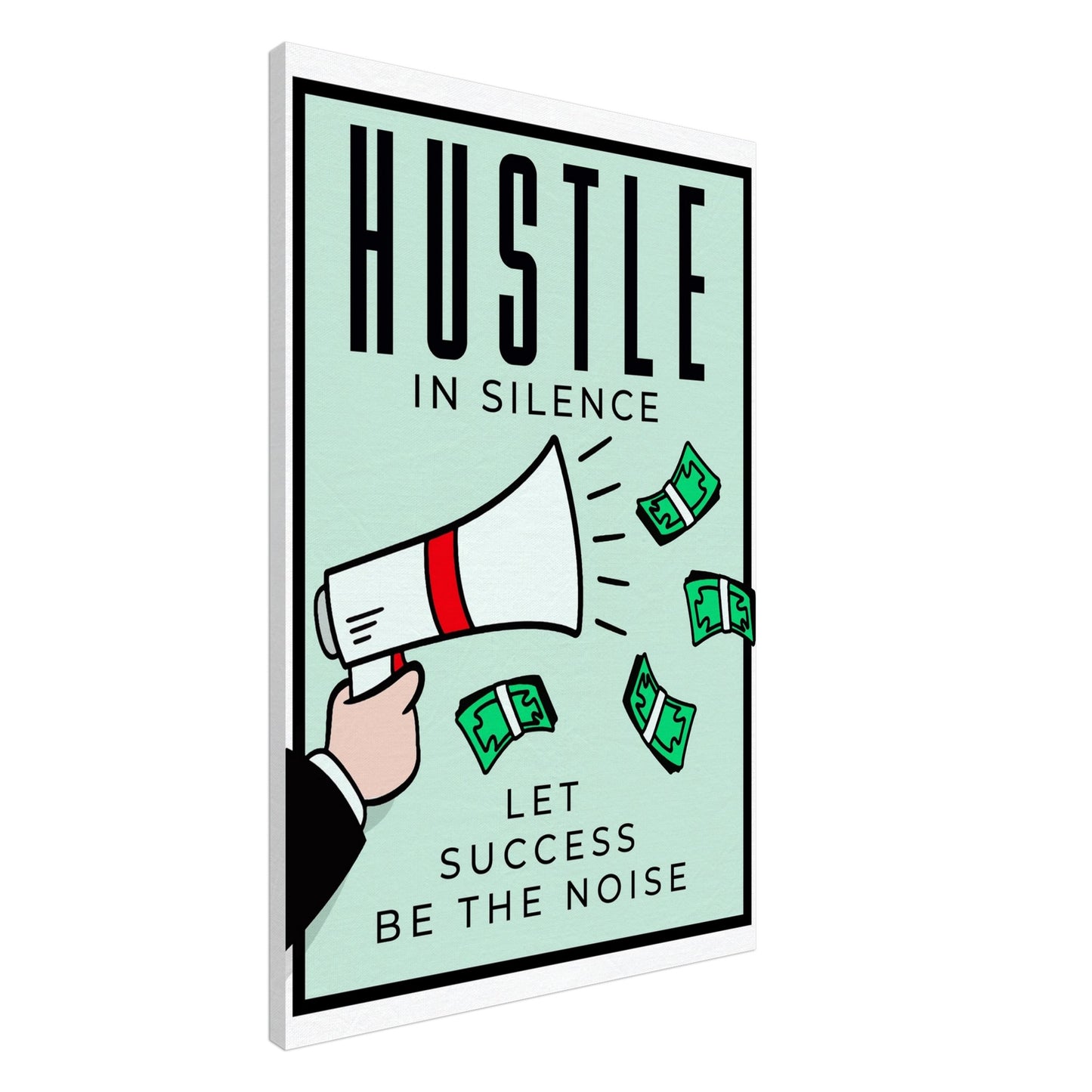 Hustle in Silence - Your Bold Essence | Motivational and Inspirational Canvas Wall Art Poster
