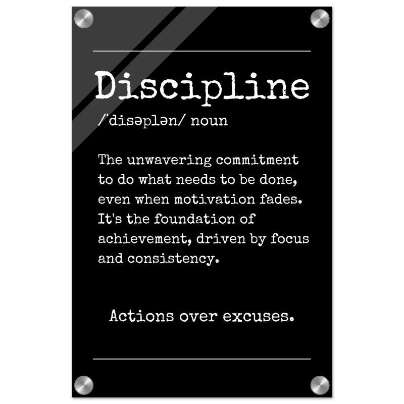 "Discipline" Wall Art | YourBoldEssence