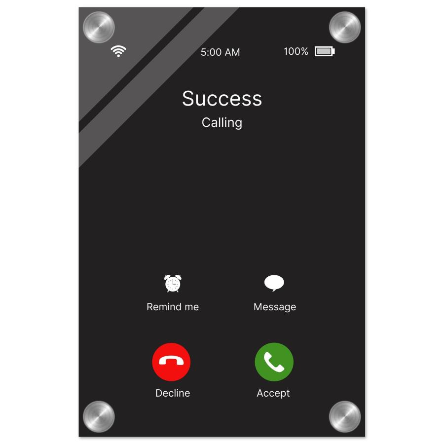 "Success Incoming Call" Wall Art | YourBoldEssence