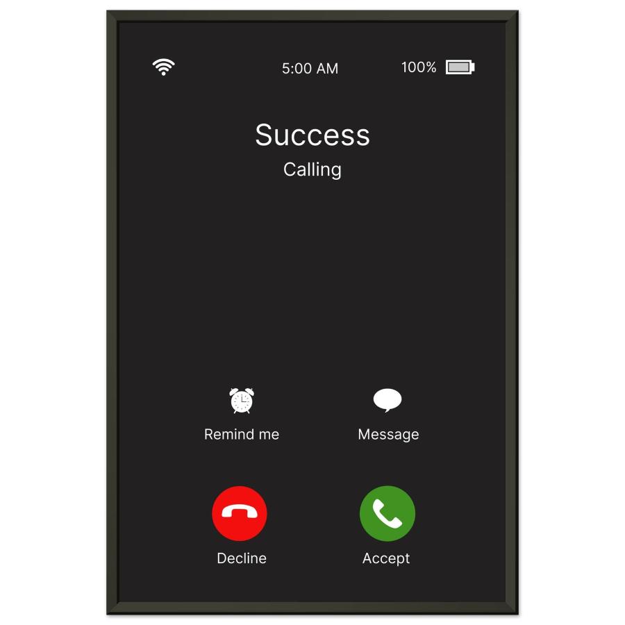 "Success Incoming Call" Wall Art | YourBoldEssence