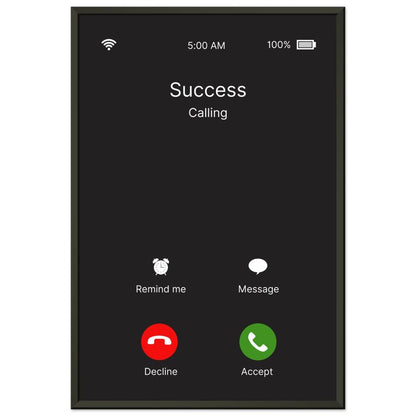 "Success Incoming Call" Wall Art | YourBoldEssence