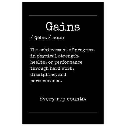 "Gains" Wall Decor | YourBoldEssence