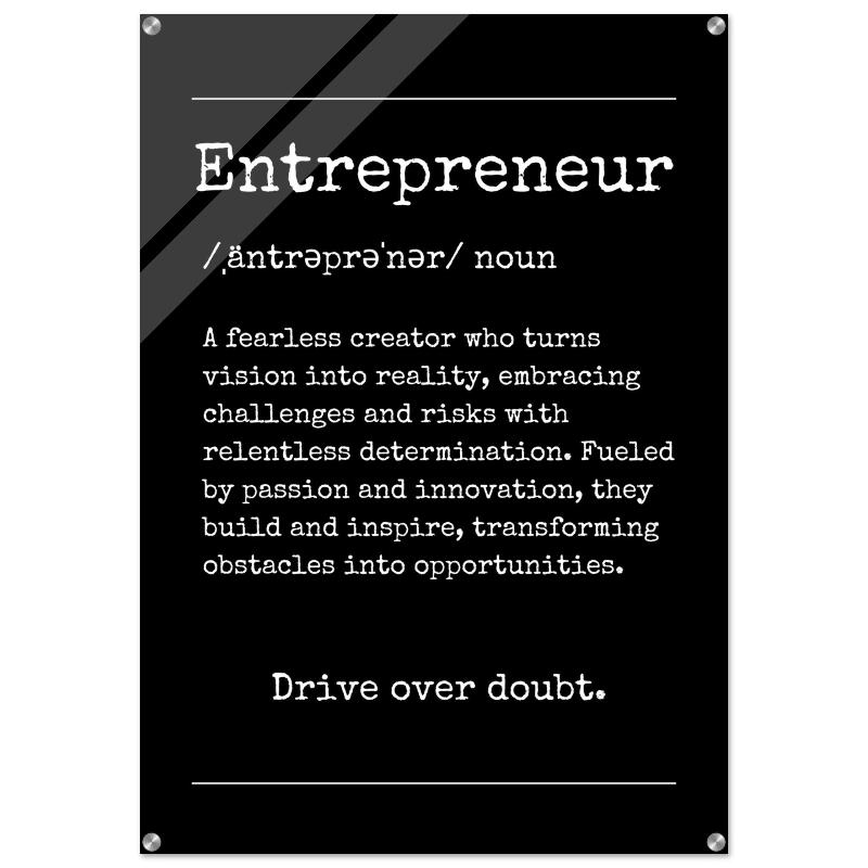 "Entrepreneur" Definition Wall Art |YourBoldEssence