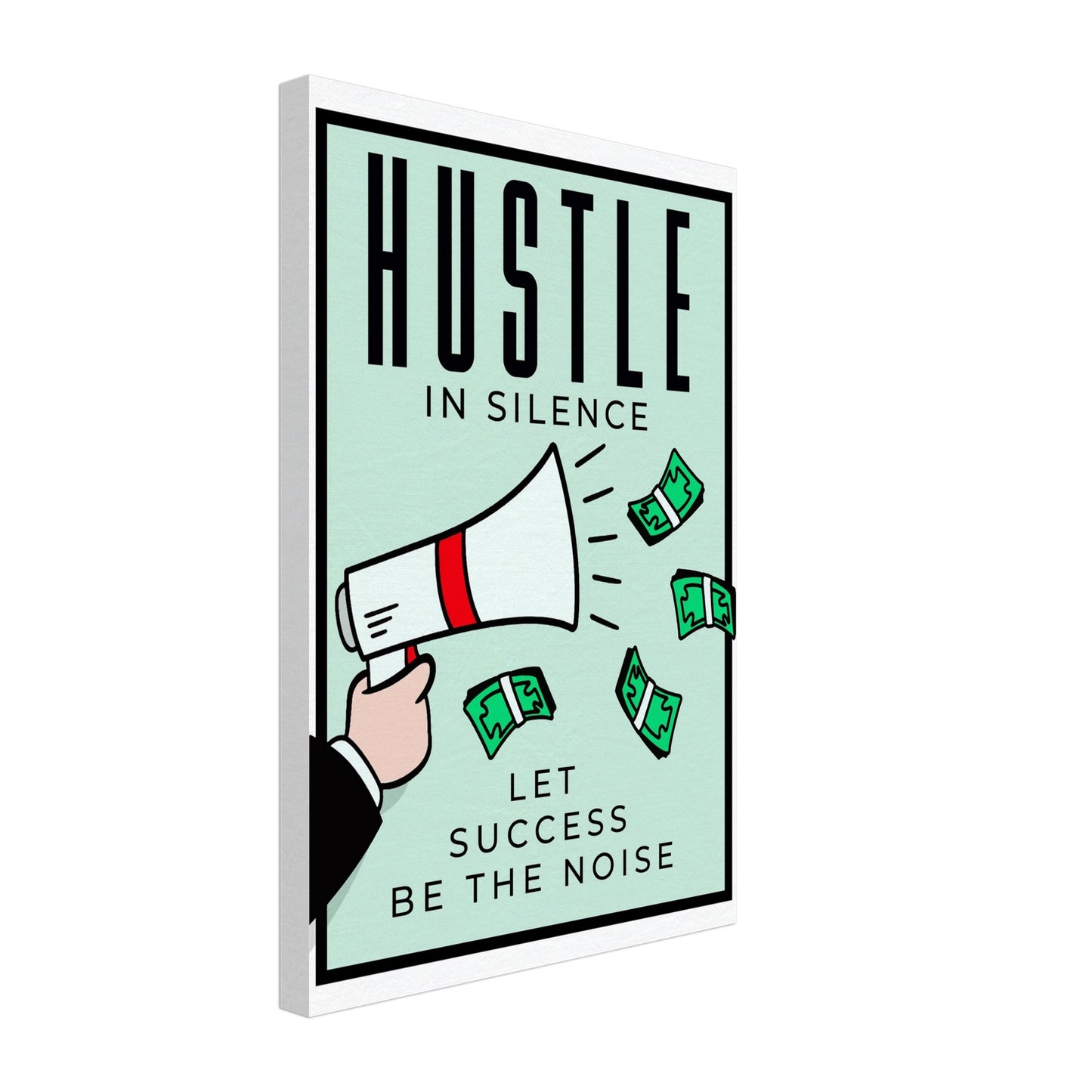 Hustle in Silence - Your Bold Essence | Motivational and Inspirational Canvas Wall Art Poster