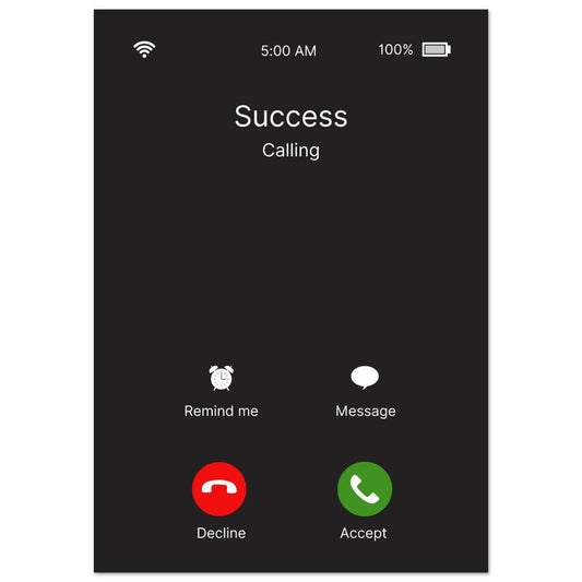 "Success Incoming Call" Wall Art | YourBoldEssence