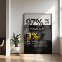 97% Quit. 3% Persist.