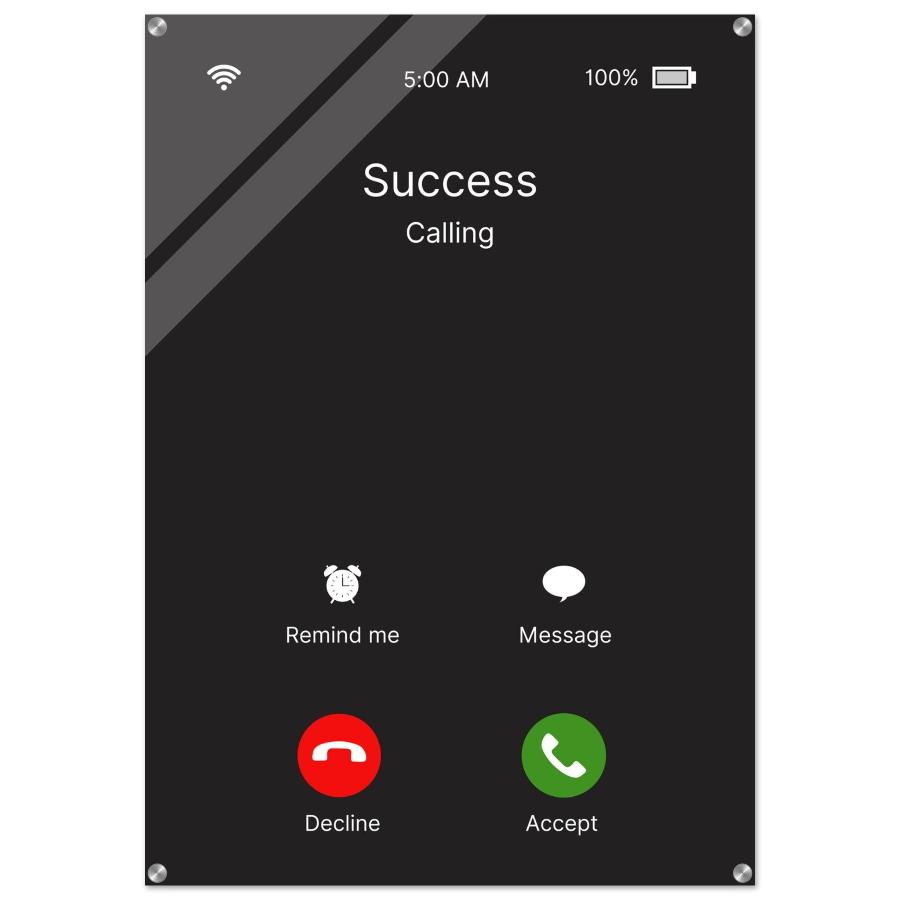 "Success Incoming Call" Wall Art | YourBoldEssence