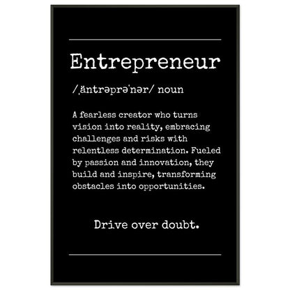 "Entrepreneur" Definition Wall Art |YourBoldEssence