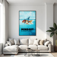 Mindset Is Everything wall art — bold mindset motivation canvas for entrepreneurs and high performers