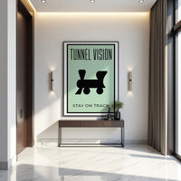 Tunnel Vision motivational wall art — focus and discipline canvas print for traders and entrepreneurs
