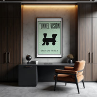 Tunnel Vision motivational wall art — focus and discipline canvas print for traders and entrepreneurs
