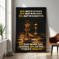 The 5% Mindset wall art — elite performance motivational canvas for top achievers