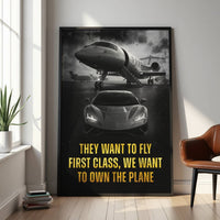 Own the Plane Wall Art – Premium Canvas & Framed Print