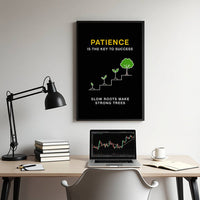 Slow Roots Strong Trees – Motivational Print for Home Office & Workspace