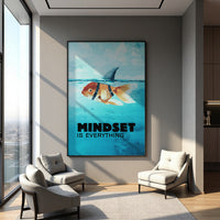 Mindset Is Everything wall art — bold mindset motivation canvas for entrepreneurs and high performers