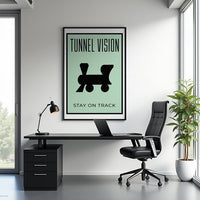 Tunnel Vision motivational wall art — focus and discipline canvas print for traders and entrepreneurs