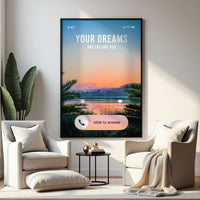 Answer The Call Wall Art in modern home office