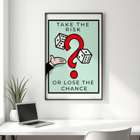 Take the Risk Wall Art in modern home office