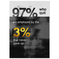 97% Quit. 3% Persist. – Motivational Wall Art Print | Your Bold Essence