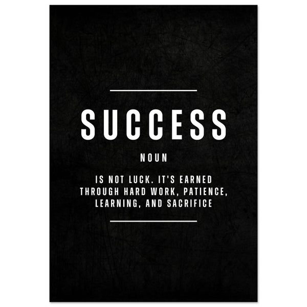 Success Definition – Definition Wall Art Print | Your Bold Essence