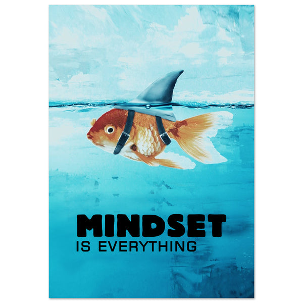 Mindset Is Everything wall art — bold mindset motivation canvas for entrepreneurs and high performers