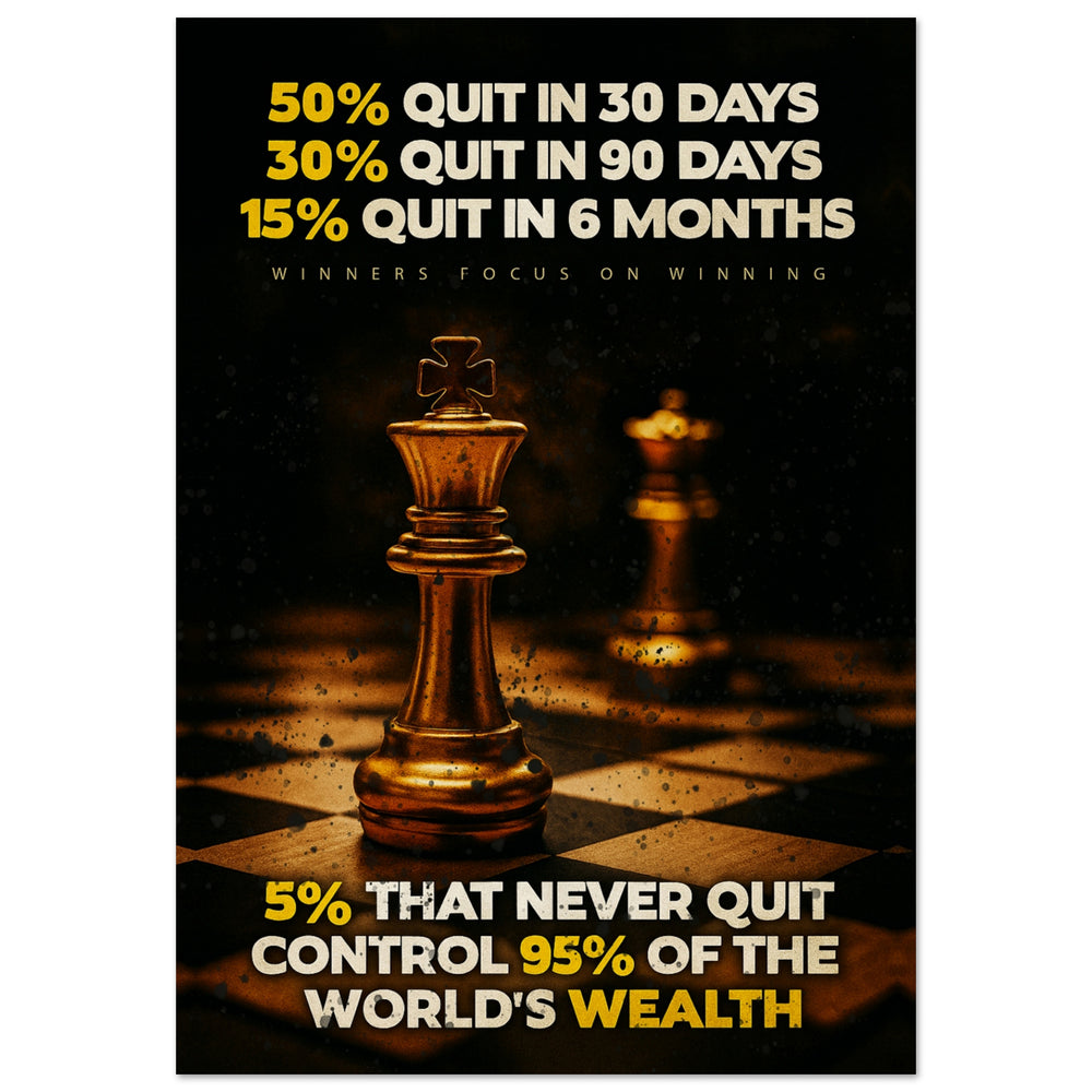 The 5% Mindset wall art — elite performance motivational canvas for top achievers