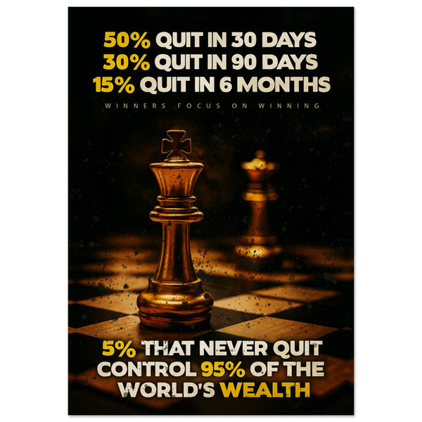 The 5% Mindset wall art — elite performance motivational canvas for top achievers