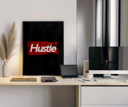 Hustle Motivation Wall Art Canvas Poster Your Bold Essence