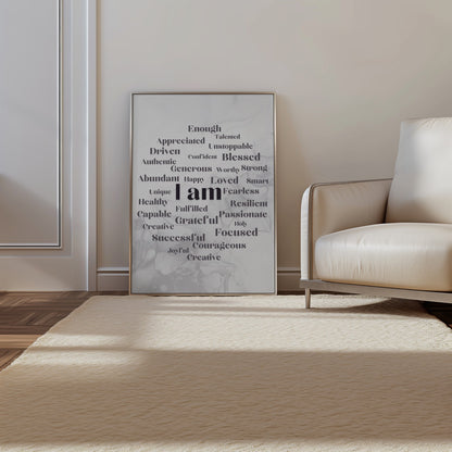 I Am Affirmation | Wall Art