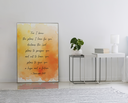 "Jeremiah 29:11" Wall Art | YourBoldEssence