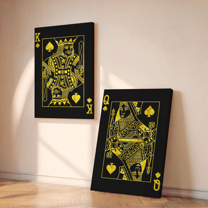 King and Queen of Spades Canvas Bundle Wall Art Your Bold Essence