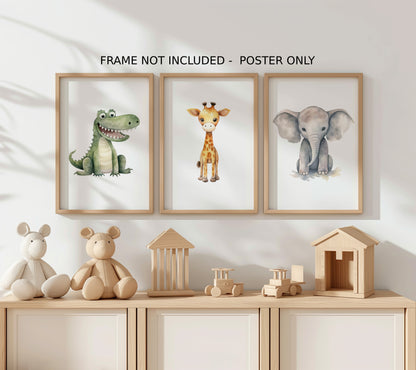 Baby Nursery Safari Theme Poster Wall Art Your Bold Essence