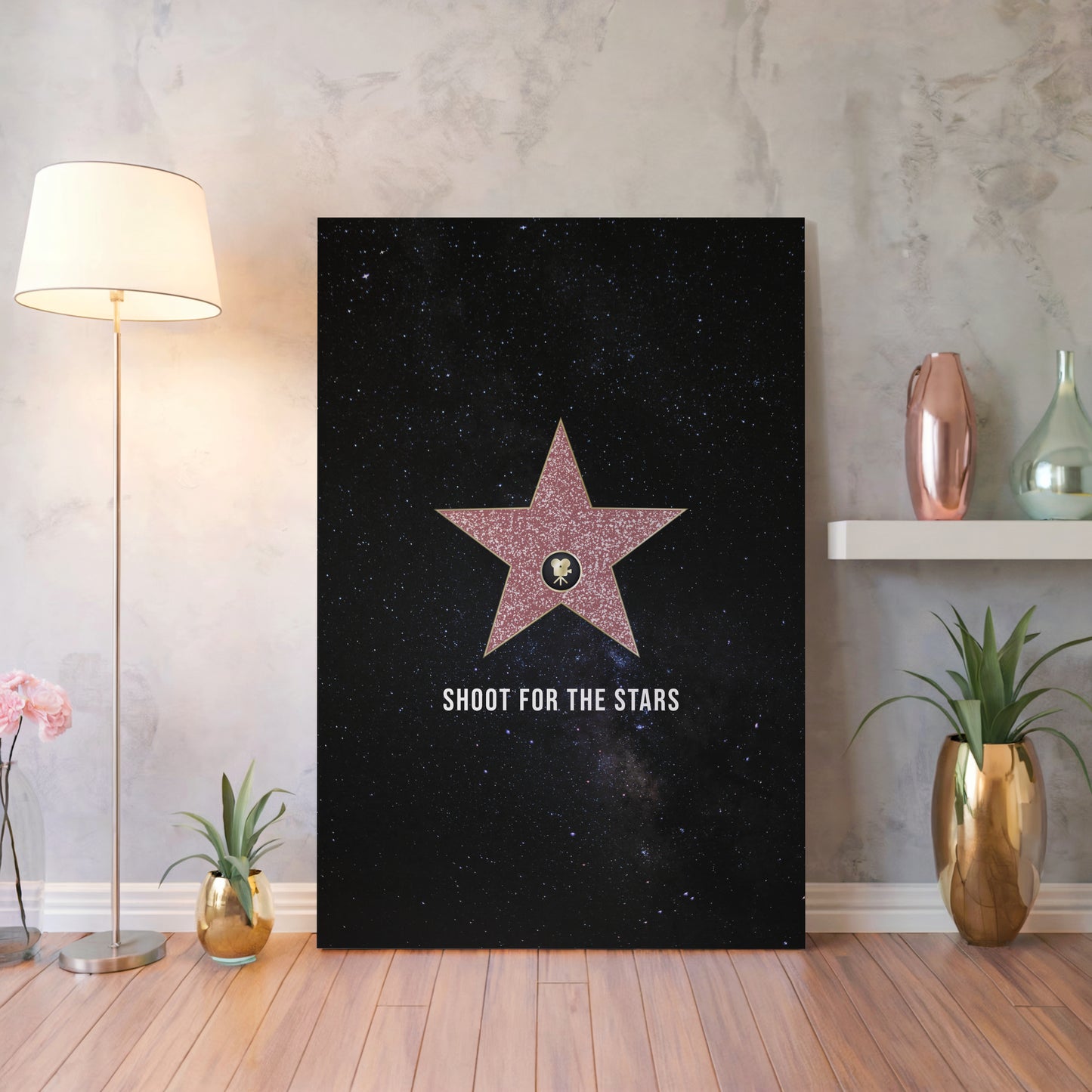 Shoot For The Stars Motivational Inspirational Wall Art Canvas Poster Your Bold Essence