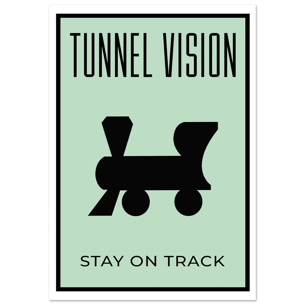 Tunnel Vision motivational wall art — focus and discipline canvas print for traders and entrepreneurs