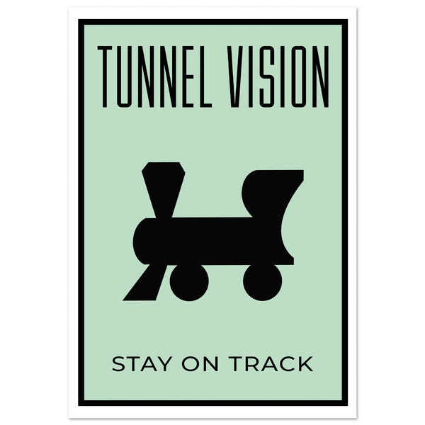 Tunnel Vision motivational wall art — focus and discipline canvas print for traders and entrepreneurs
