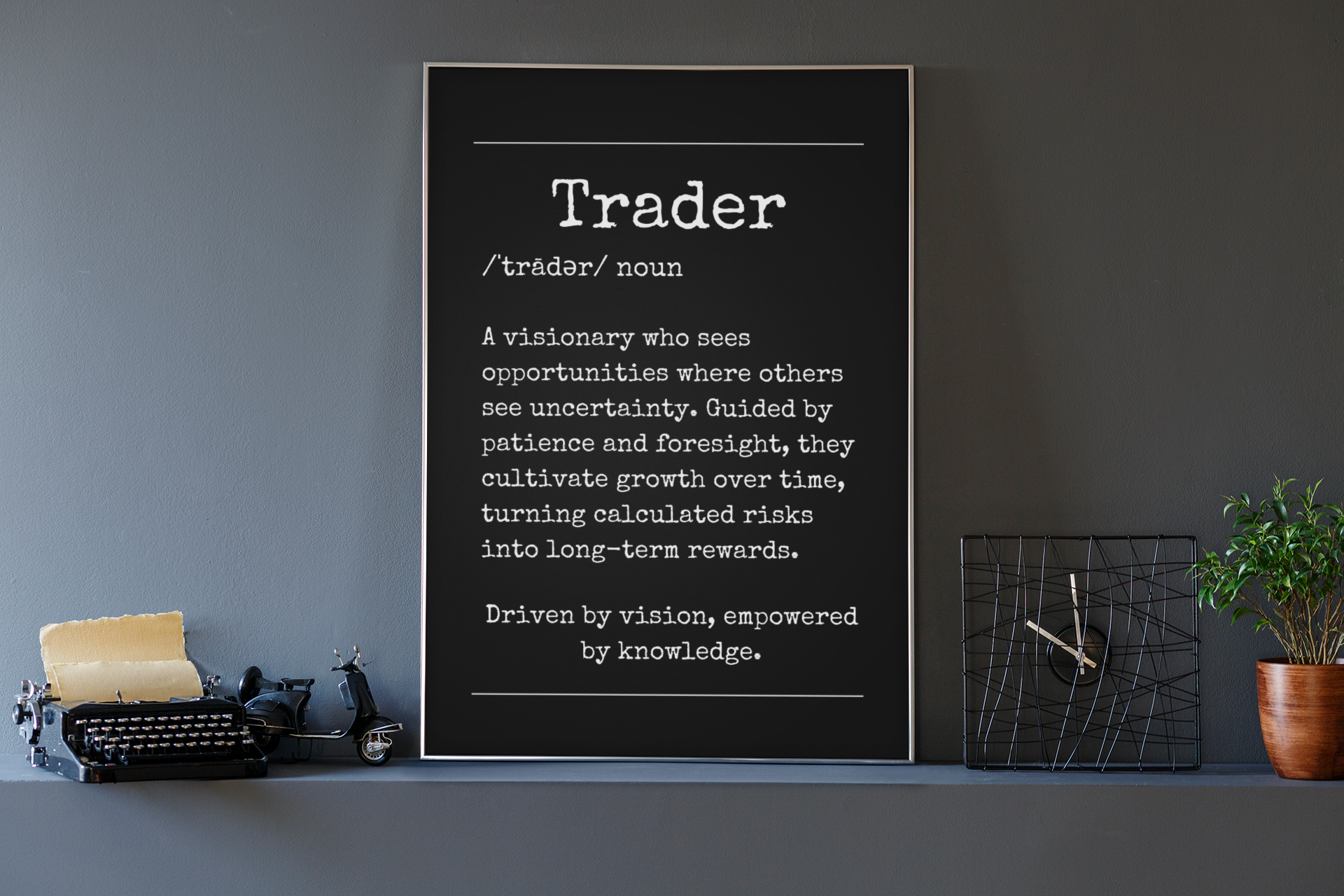 Day Trader Canvas Wall Art Poster Your Bold Essence