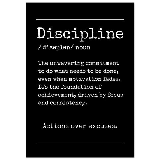 "Discipline" Wall Art | YourBoldEssence