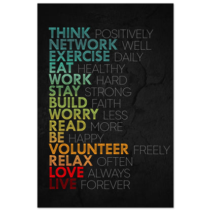 Positive Life Habits - Your Bold Essence | Motivational and Inspirational Canvas Wall Art Poster