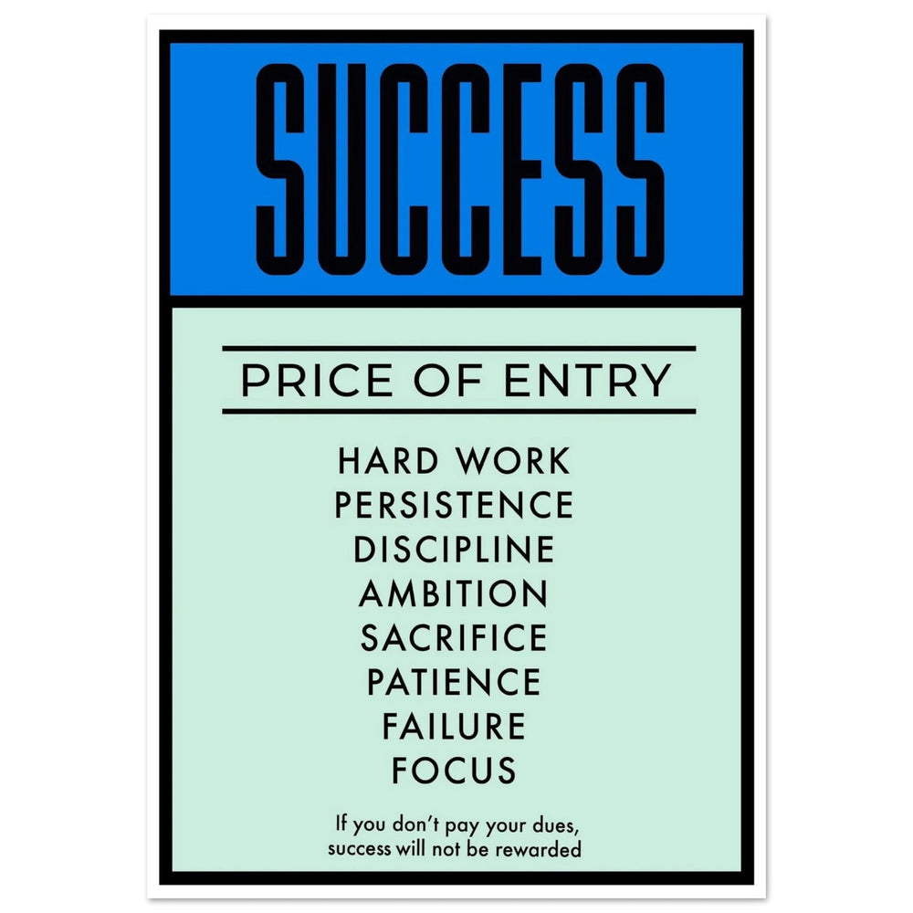 Price of Success - Your Bold Essence | Motivational and Inspirational Canvas Wall Art Poster