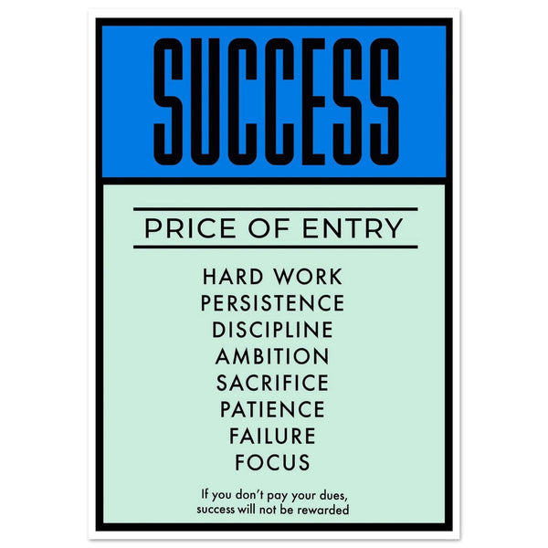 Price of Success - Your Bold Essence | Motivational and Inspirational Canvas Wall Art Poster