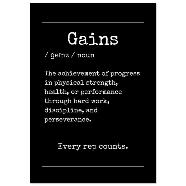 Gains - Your Bold Essence | Motivational and Inspirational Canvas Wall Art Poster