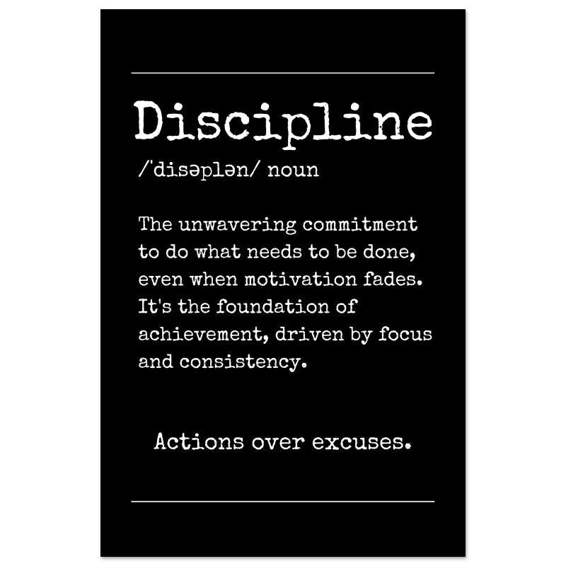 "Discipline" Wall Art | YourBoldEssence