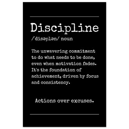 "Discipline" Wall Art | YourBoldEssence