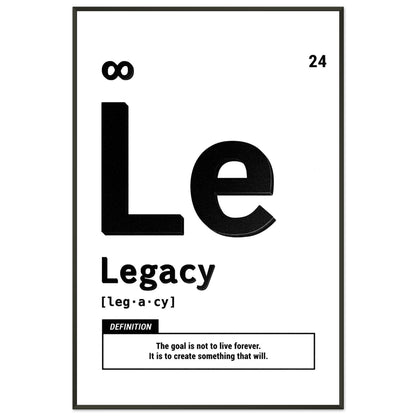 Legacy - Your Bold Essence | Motivational and Inspirational Canvas Wall Art Poster