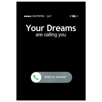 Your Dreams Are Calling Wall Art Canvas Poster Your Bold Essence